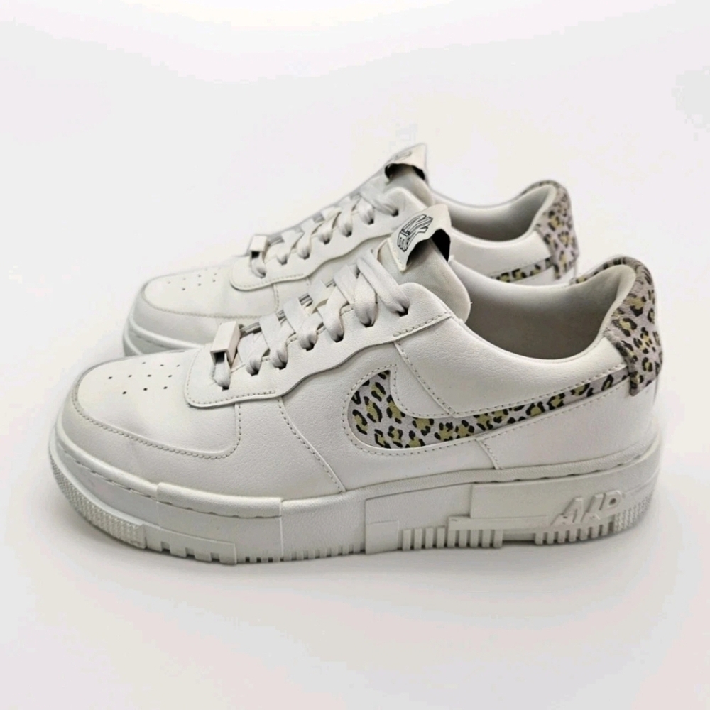 Nike Air Force 1 Women Shoes Sz 8.5 Pixel SE Leopard Print Sneakers DH9632-101
